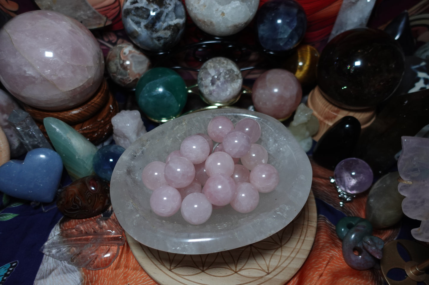 Pink Rose Quartz Mini Spheres