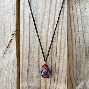 Handmade Macrame Crystal Holder with FREE CRYSTAL TUMBLE