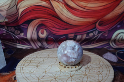 Pink Amethyst and Flower Agate Spheres