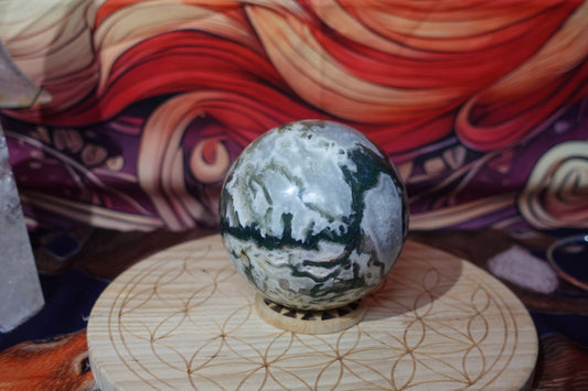 Large Moss Agate Sphere