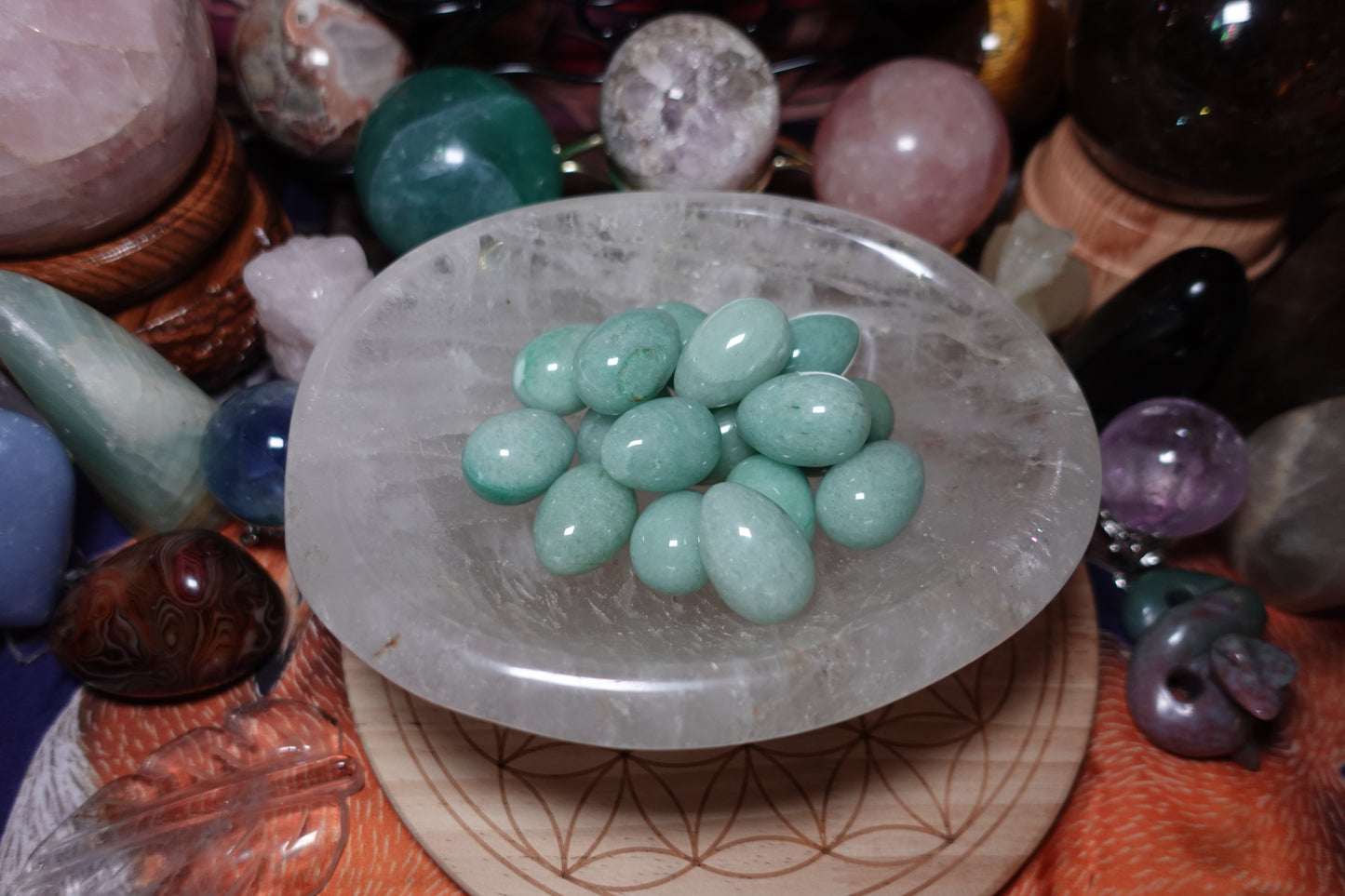 Green Aventurine mini Egg Carvings