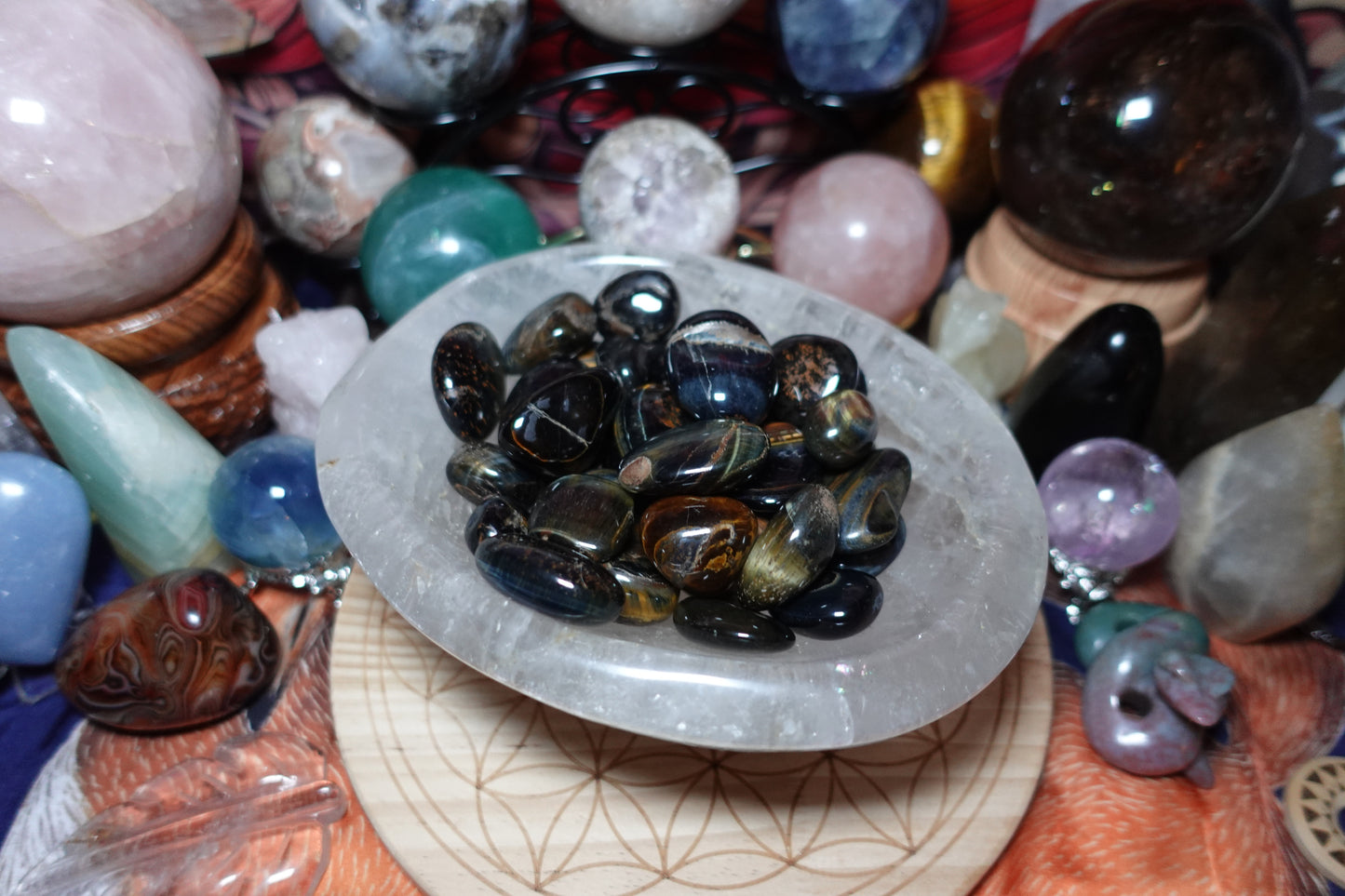 Blue Tiger Eye Tumble