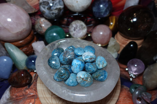 Blue apatite Tumbles
