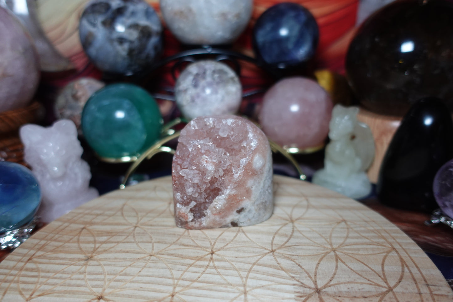 Pink Amethyst & Flower Agate Freeforms