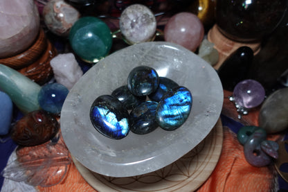 labradorite Palm Stones