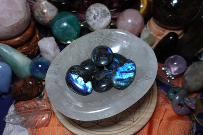 labradorite Palm Stones