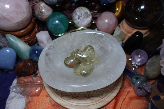 Citrine Heart Carvings
