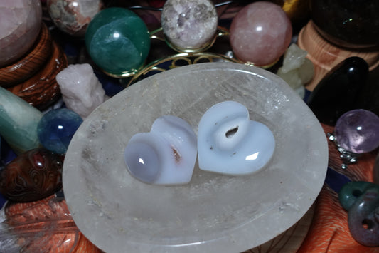 Drewsey Agate Heart Carvings
