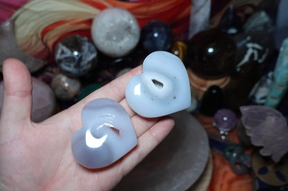 Drewsey Agate Heart Carvings