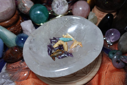 Shark/Fish Mini Carvings - Amethyst, Crazy Lace, Rose Quartz, Flower Agate, Amazonite