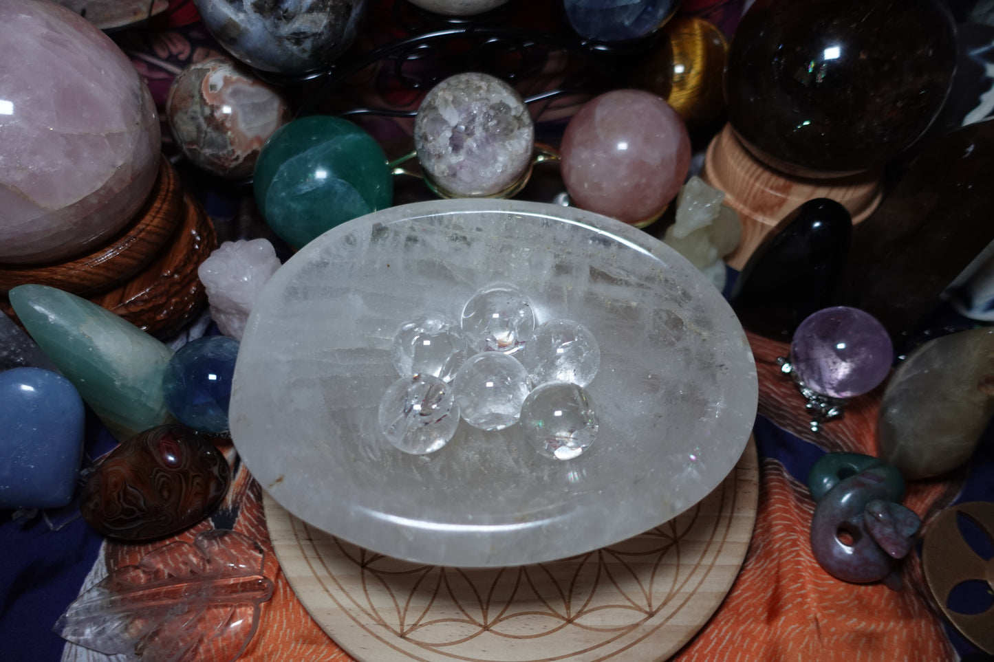 AA Grade Clear Quartz Mini Spheres full of RAINBOWS