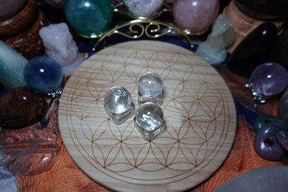AA Grade Clear Quartz Mini Spheres full of RAINBOWS