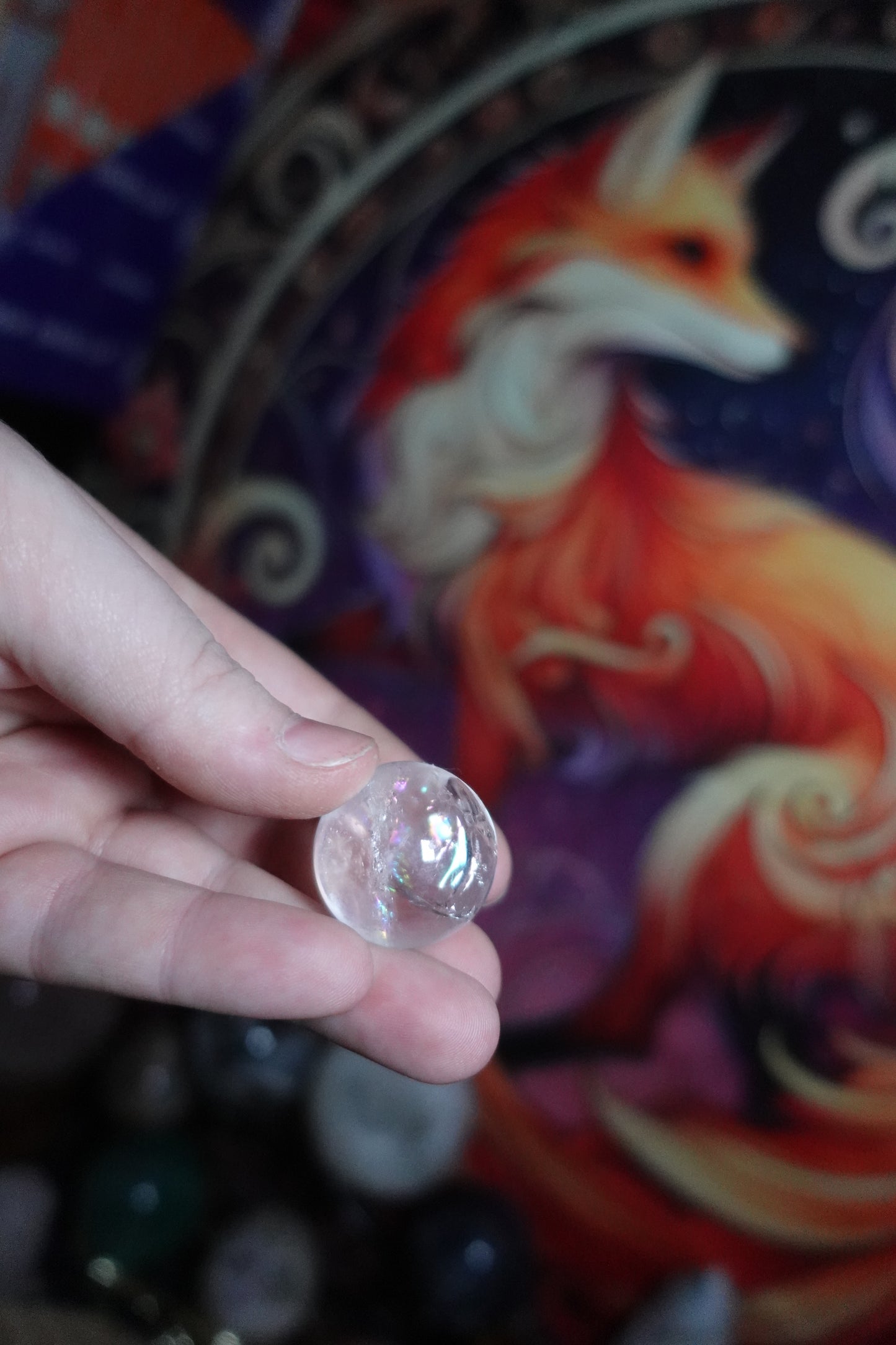AA Grade Clear Quartz Mini Spheres full of RAINBOWS