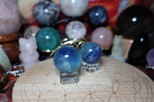 Blue Fluorite Small Spheres
