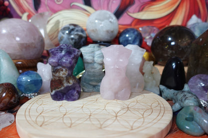 Large Lady Body - Amethyst, Rose Quartz, Clear Quartz, Blue Onyx
