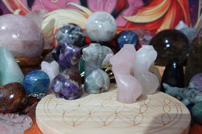 Large Lady Body - Amethyst, Rose Quartz, Clear Quartz, Blue Onyx