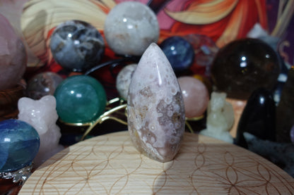 Pink Amethyst Flower Agate Carving