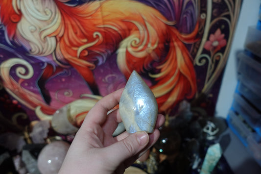 Blue Moonstone Carving