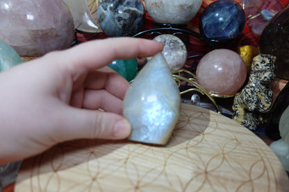 Blue Moonstone Carving