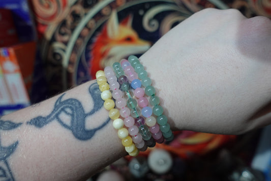 6mm Beaded Crystal Bracelets