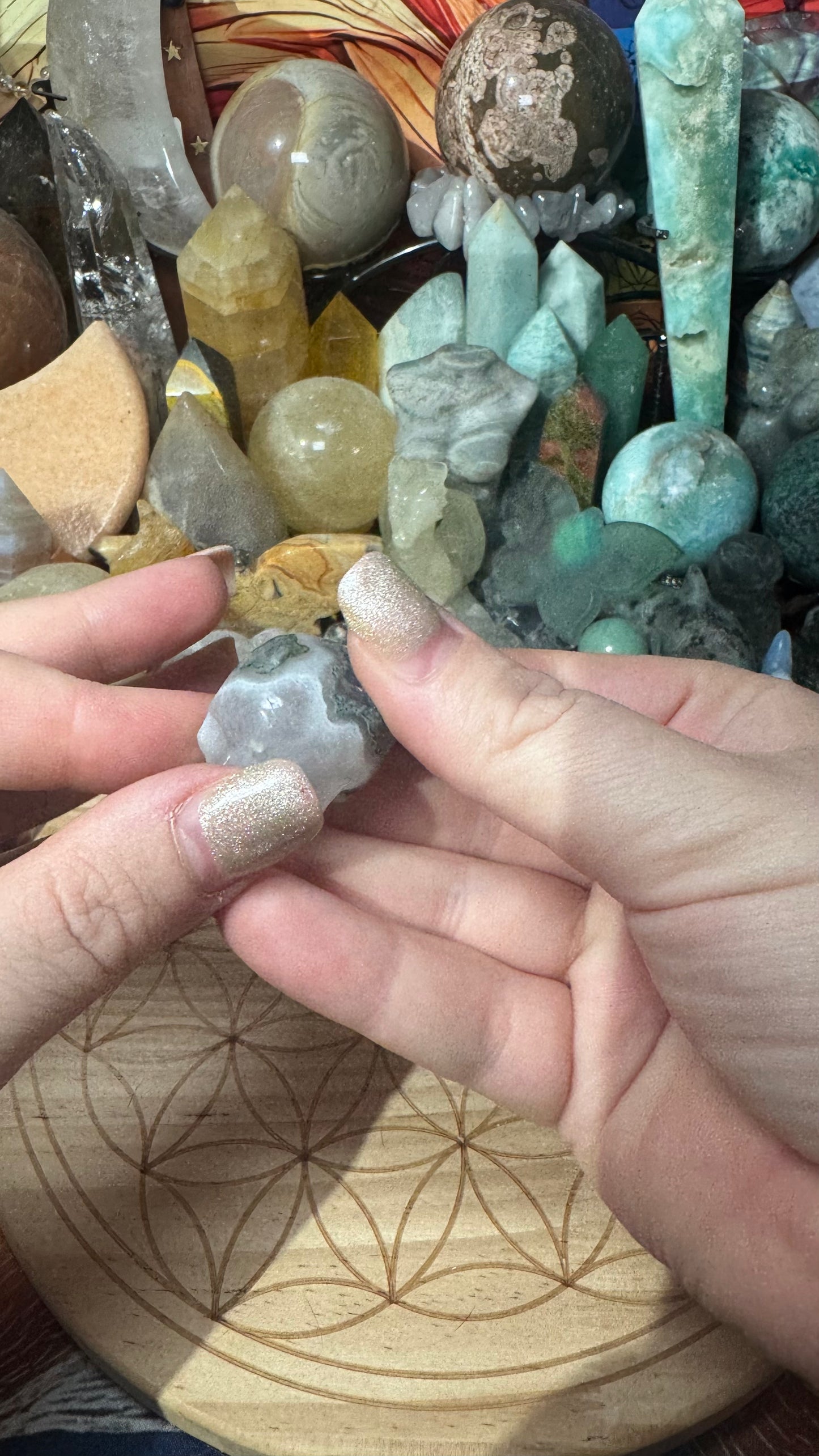 Small Crystal Scull Carvings