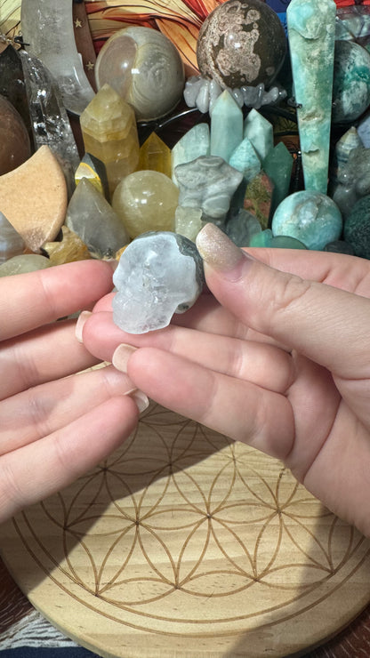 Small Crystal Scull Carvings
