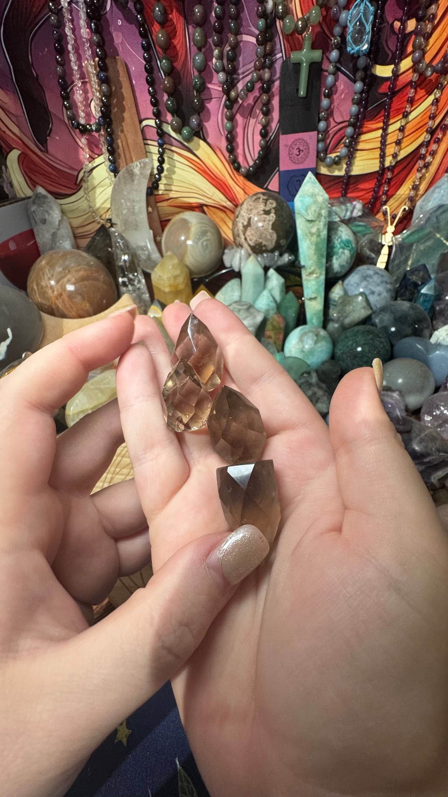 Mini Smokey Quartz Facetted Swirl - 1cm to 4cm tall