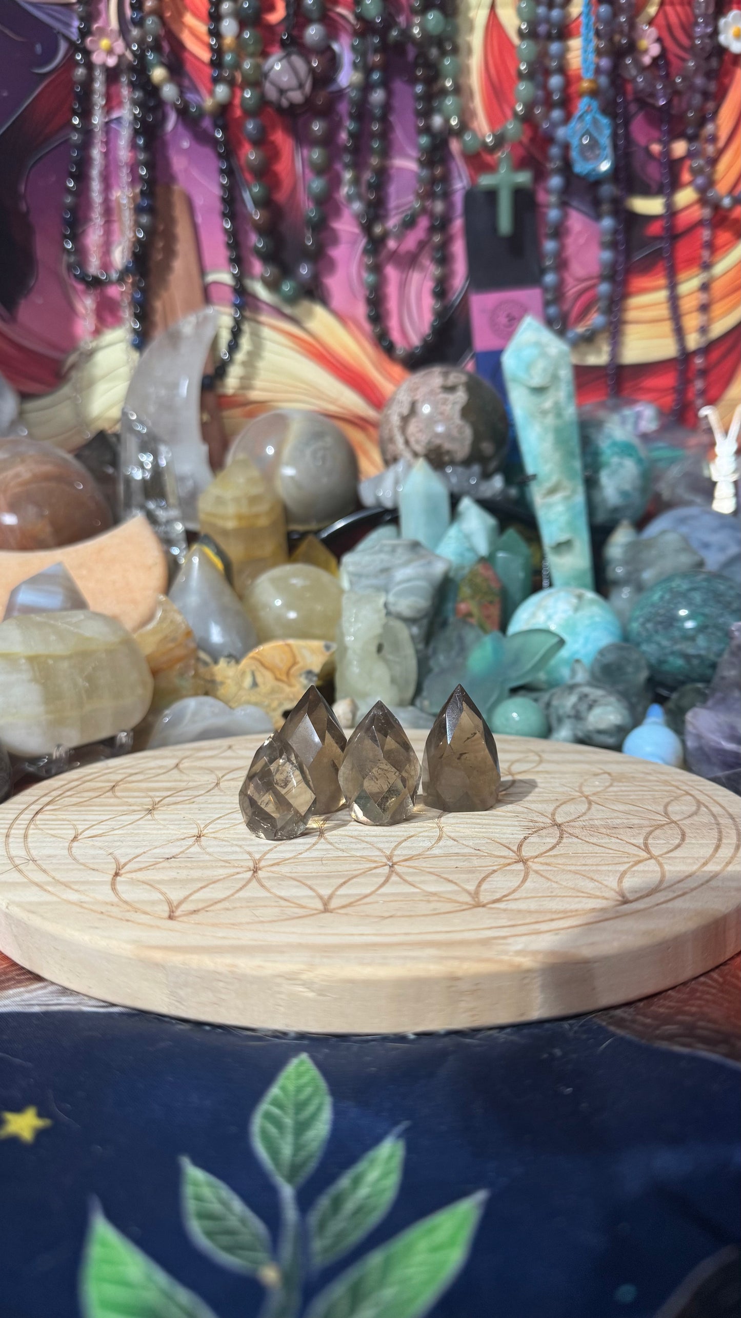 Mini Smokey Quartz Facetted Swirl - 1cm to 4cm tall