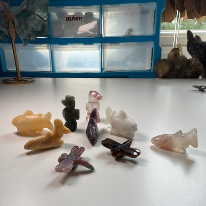 Mixed Carvings - Fish, Dragonfly, Seahorse, Sharks
